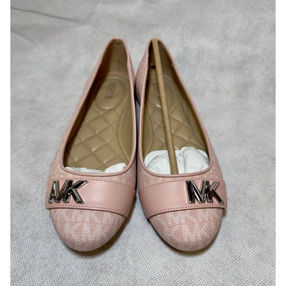 MICHAEL MICHAEL KORS Women's Jilly Embellished Ballet Flats, Pink Size: US 7.5